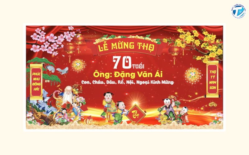 Phông mừng thọ 70 tuổi
